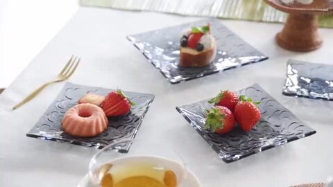 楽天市場】ガラスプレート プレート スクエア Sサイズ 約 W 13cm D