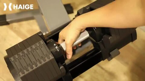 HAIGE 可変式ダンベル 40kg① HAIGE ハイガー 可変式ダンベル40kg×2個 ワンタッチ16段階調整