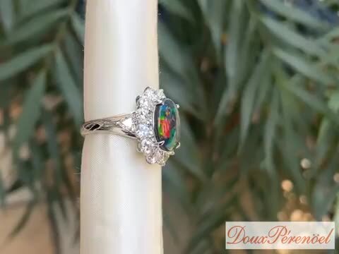 楽天市場】【中古】 Pt900 ブラックオパール リング 13号 2.82ct 指輪