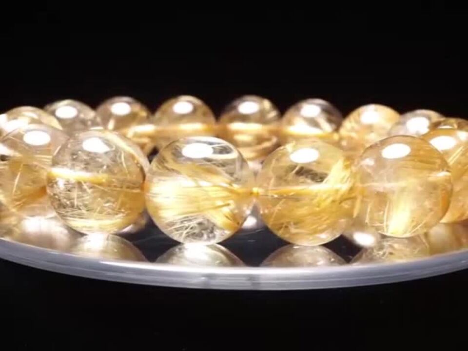 楽天市場】タイチンルチル ブレスレット 13mm rutilelated quartz