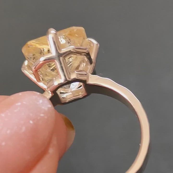 楽天市場】【SALE】ルチルクォーツ SV リング（レクタングル）指輪 13